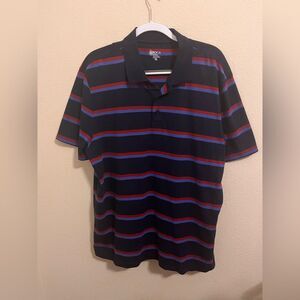 Classic Striped Polo Shirt - Navy, Red, Blue